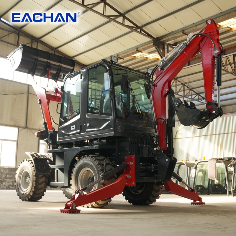 Agriculture Farming Working - 4WD油圧ホイールバックホーローダー ディーゼルエンジン 建設・農業用ローダーバックホー 土木機械 カスタマイズ可能