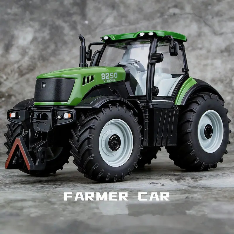 Agriculture Farming For Kids - 合金トラクターモデルダイキャストメタル農具車耕作地農業車両サウンド付き子供のおもちゃギフト