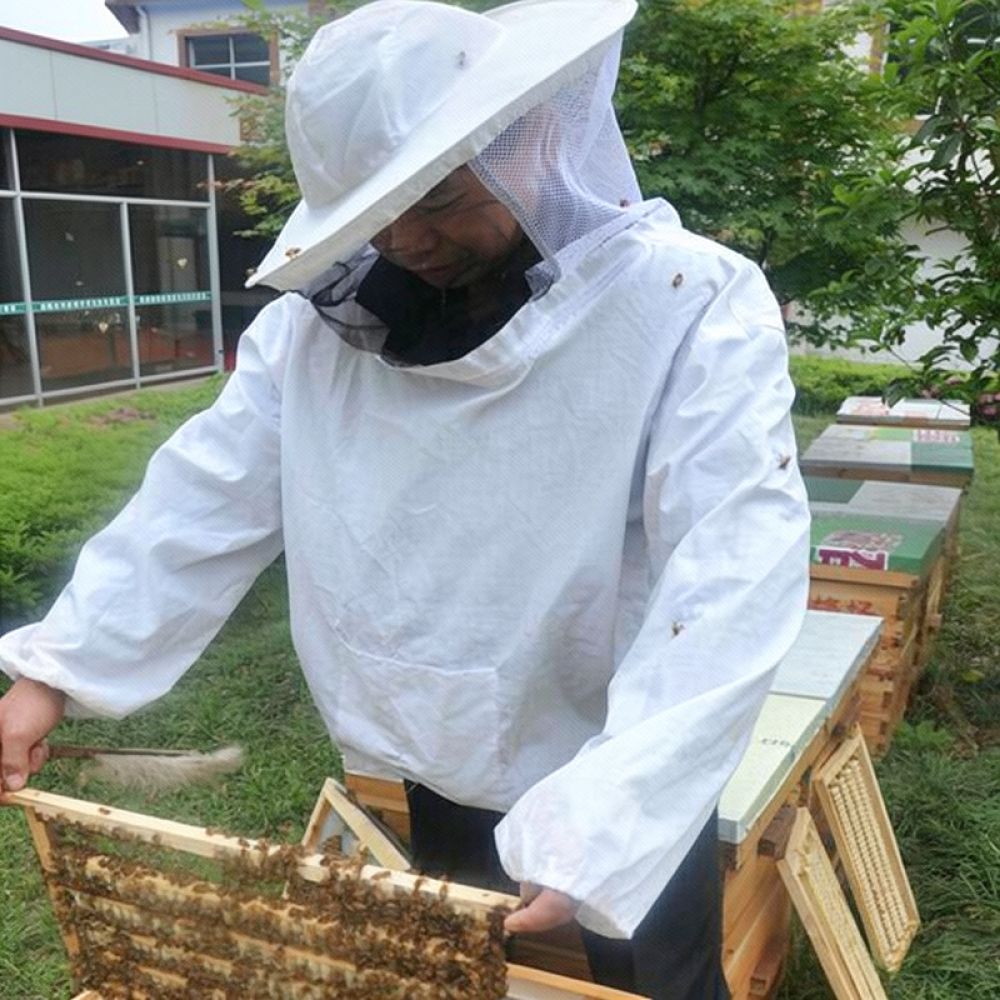 迷彩柄の養蜂用保護ジャケット、通気性の良いメッシュ素材の作業 - Agriculture Farming Hats のレビューと価格
