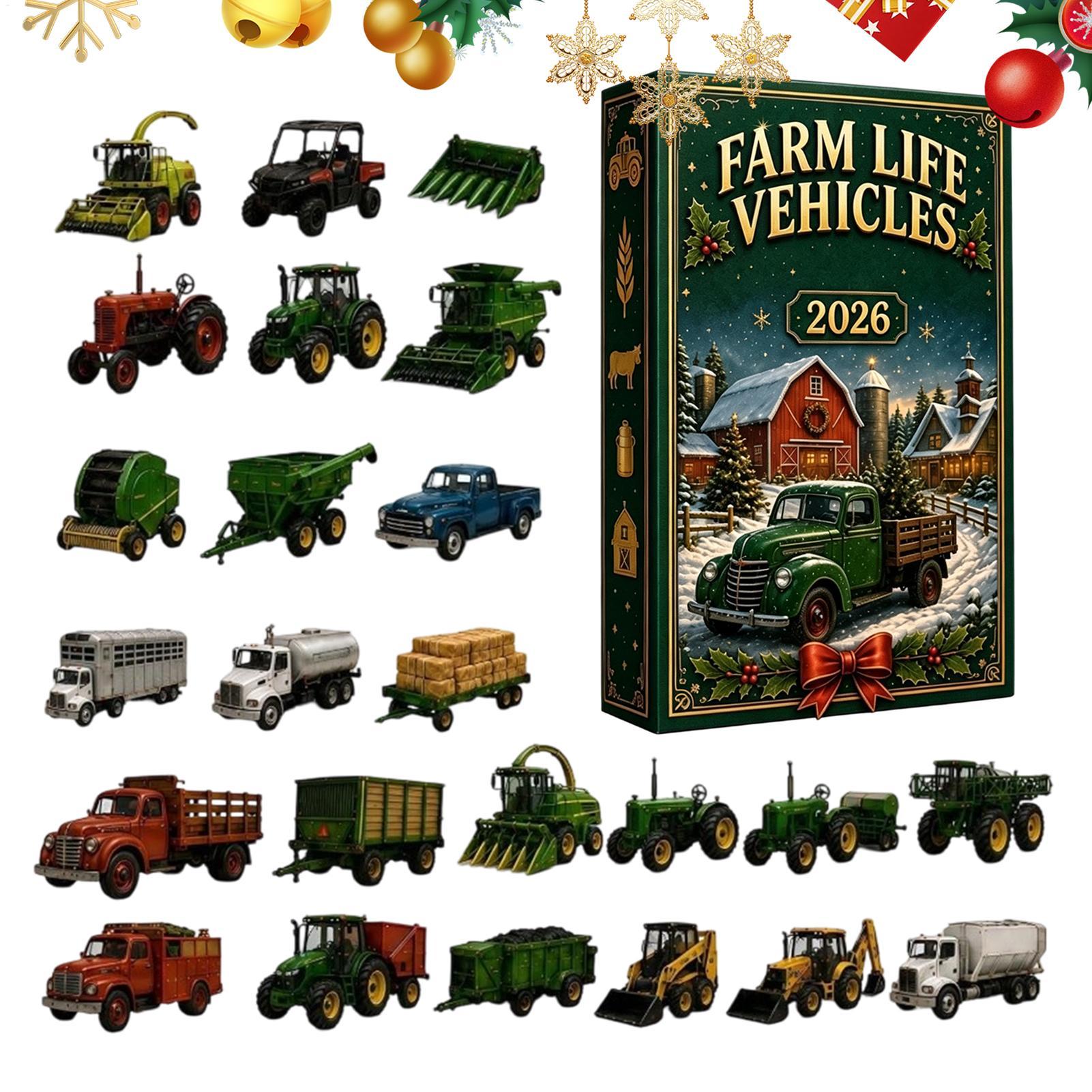 農場生活の乗り物カレンダー クリスマスアドベント 24日間  - Agriculture Farming For Kids のレビューと価格