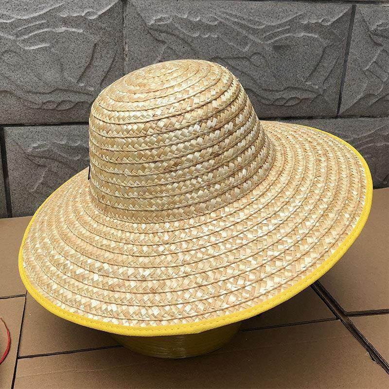 手作りの夏用農業用日よけ麦わら帽子、つば広フィッシングキャッ - Agriculture Farming Hats のレビューと価格