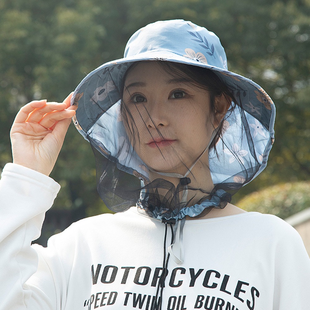 プリント入り蜂蚊防止帽子 UV保護 日焼け防止 メッシュ 茶 - Agriculture Farming Hats のレビューと価格