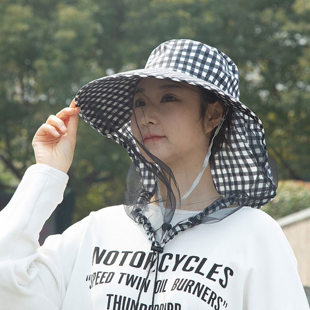 プリント入り蜂蚊防止帽子 UV保護 日焼け防止 メッシュ 茶 - Agriculture Farming Hats のレビューと価格