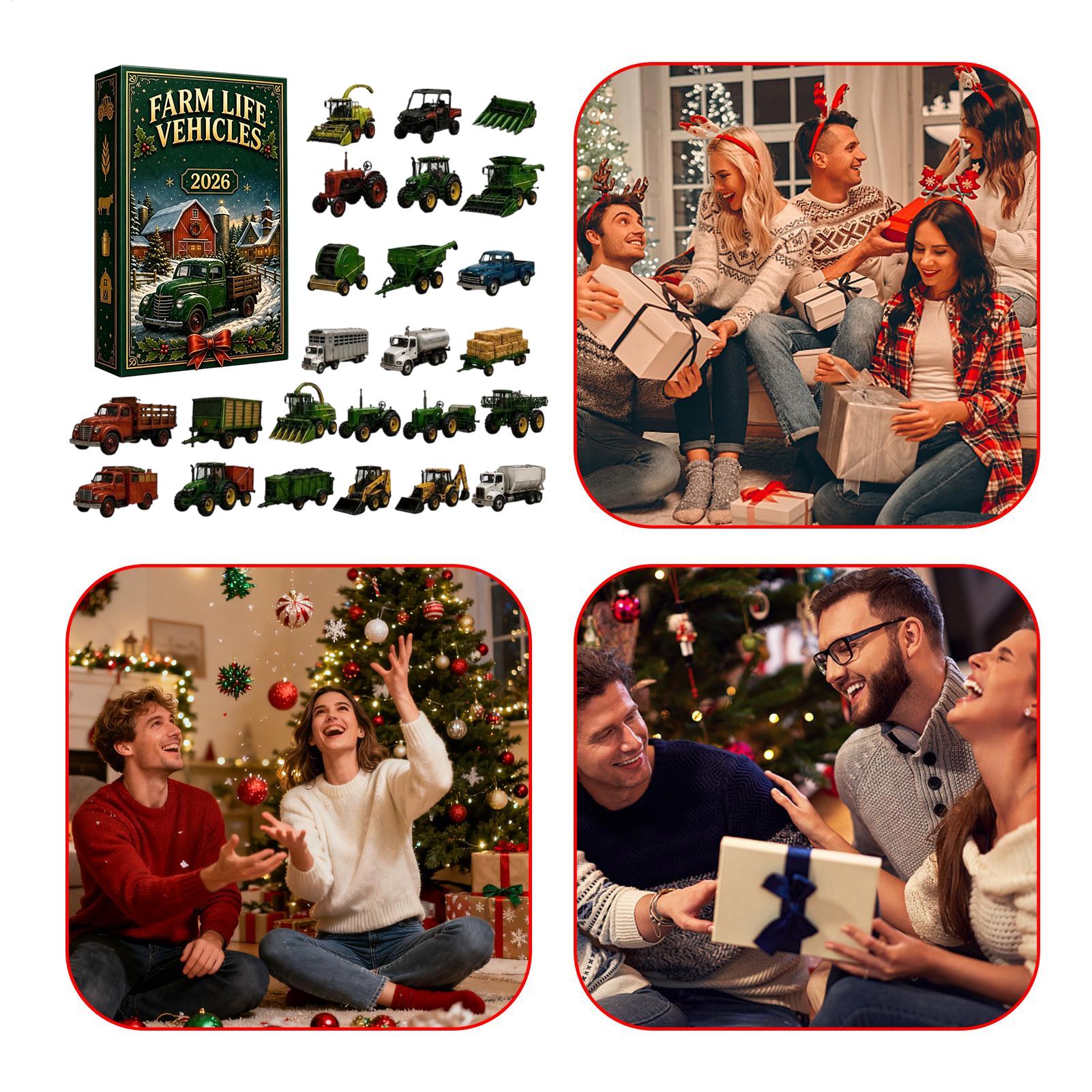 クリスマス農場生活車両カレンダー アドベントカレンダー 24 - Agriculture Farming For Kids のレビューと価格