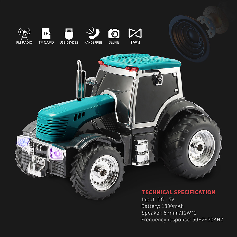 WS-560ファームトラクター型Bluetoothスピーカー - Farming Agriculture Video のレビューと価格