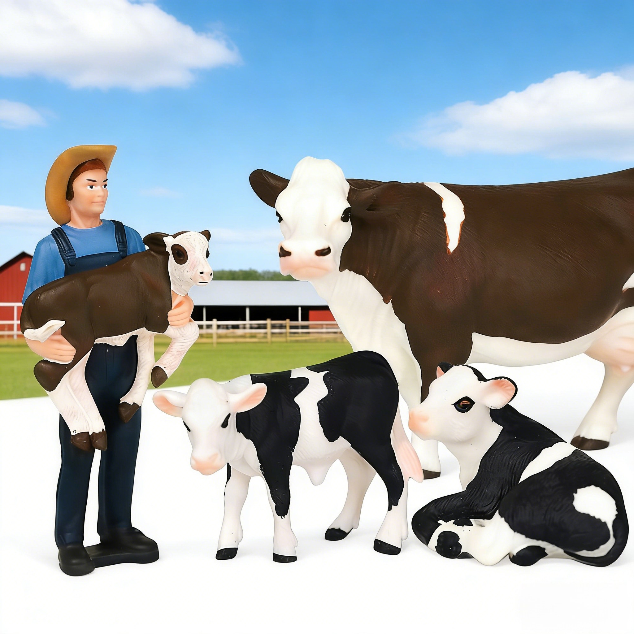 農場の農家と牛のモデル 4 個セット 農業をテーマにしたグッ - Agriculture Farming For Kids のレビューと価格